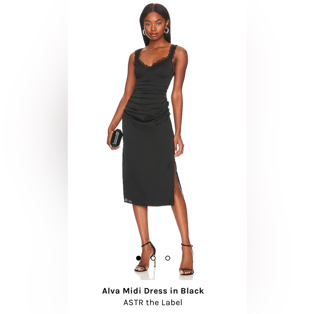 Revolve MIDI Dress in Black- ASTR The Label